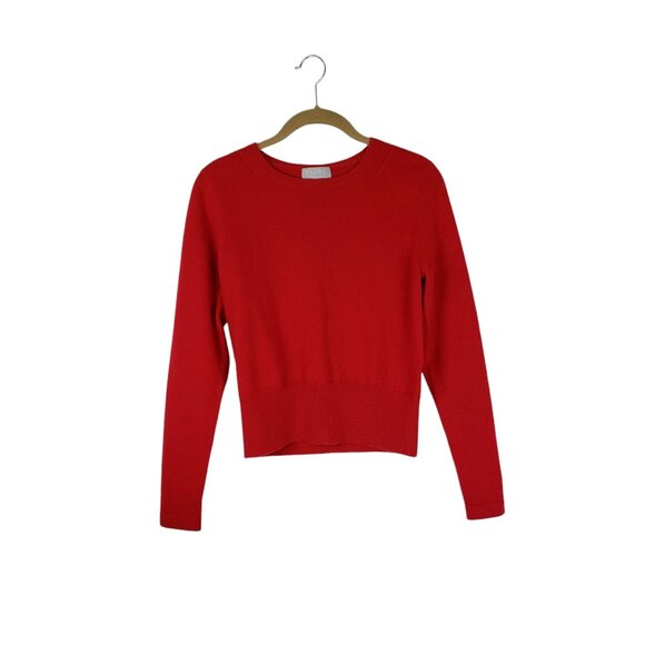 Pure Collection Sweaters - Pure Collection Red Cashmere Pullover Sweater Long Sleeve Womens Size 4